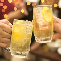 嬉しい単品飲み放題も♪