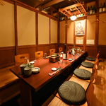 掘り炬燵の個室宴会は最大36名様まで対応可能です♪会社宴会など、大人数の宴会に最適！