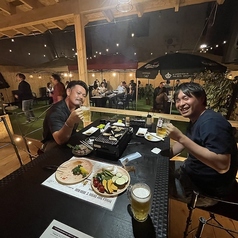 人気のビアガーデン席！広々外で宴会できる☆