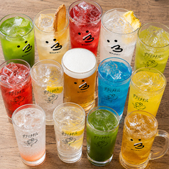 コースの飲み放題は生ビール・果実酒等豊富!