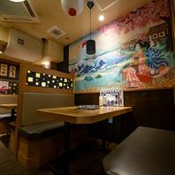 落ち着きある個室でプライベートな飲み会♪