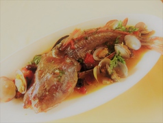 アクアパッツアAcqua pazza(Stew Seafood with Wine and Tomatoes)