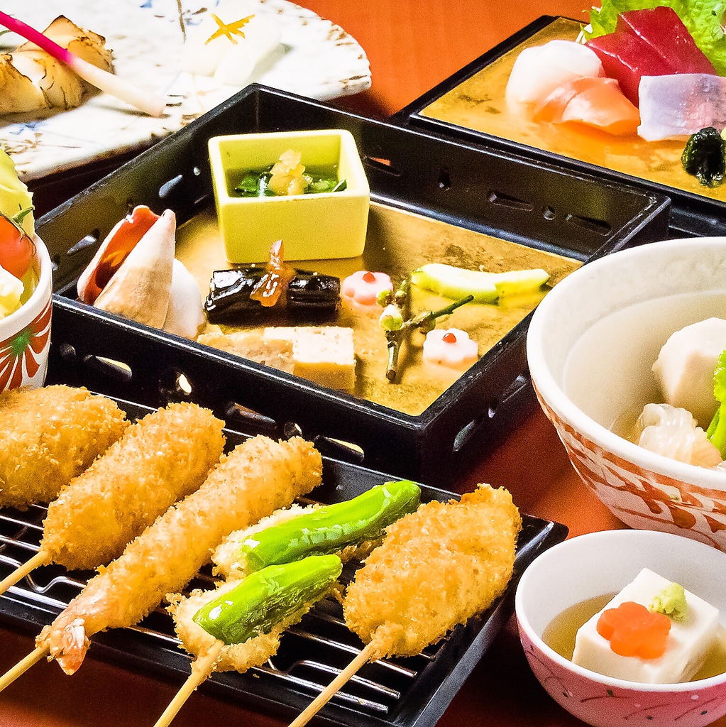 [関西風串ふらい]と[本格和食]が愉しめる♪カラッと揚がった串ふらいは100％コーン油使用◎