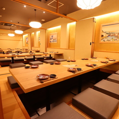40名様までOKの個室。会社宴会や仲間内、親族でのご飲食使いに使える団体個室です。