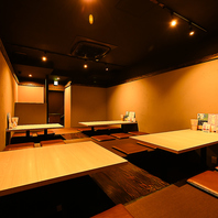 ゆったり広めの座敷席で、楽しい宴会を楽しめます◎
