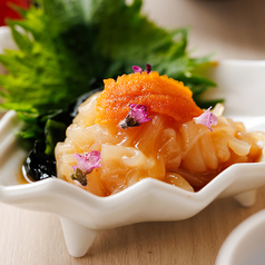 イカウニ　うにソースと追い雲丹を載せて