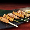 料理メニュー写真&nbsp;串焼き5種盛り（タレ・塩）