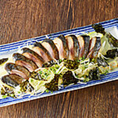 ネギまみれ炙り〆さば