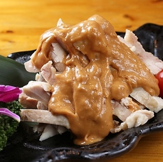 蒸し鶏の冷製、胡麻ソース(バンバンジー)