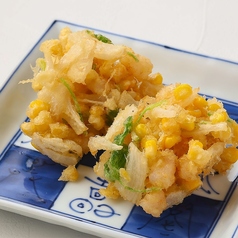 とうもろこしと海老のかき揚げ