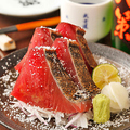 料理メニュー写真&nbsp;元祖！厚切り鰹の塩タタキ