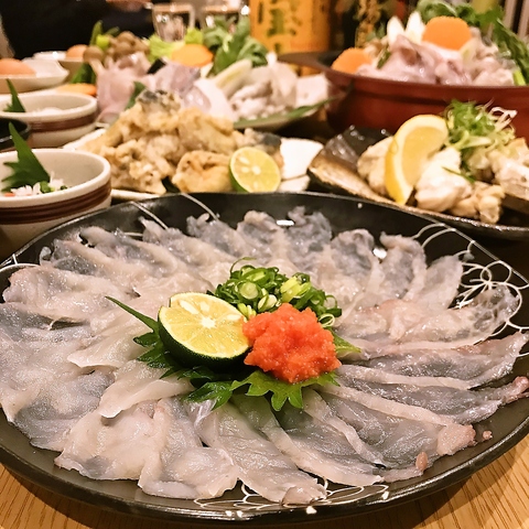 姫路駅近く、新鮮な海鮮を愉しむ海鮮居酒屋♪飲み放題コースもご用意。