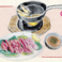 【新作】淡路牛の赤身ステーキ テーブルコンロ焼き(特製オニオンソース)
