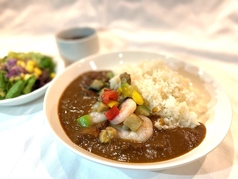 Cランチ【海老とグリル野菜のポークカレー】
