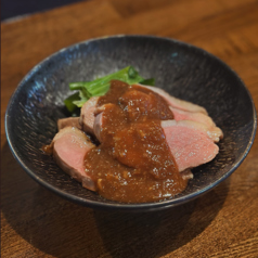 鴨のコンフィ炙り バルサミコ酢味噌のぬた