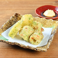 料理メニュー写真&nbsp;餅と竹輪の磯辺揚げ