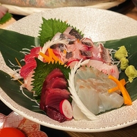 産地直送の鮮魚の御造りは必食！