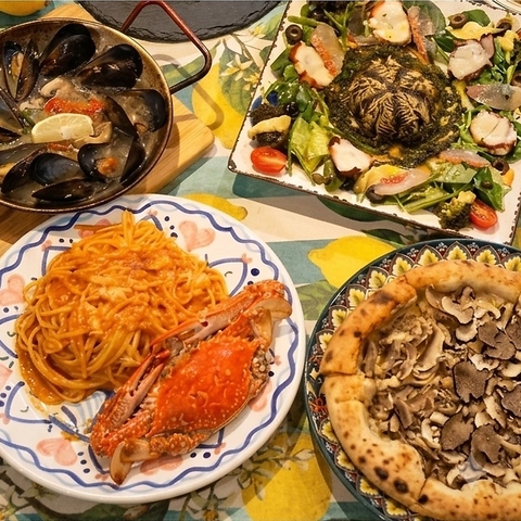 薪窯で焼き上げる本格ピッツァと鮮魚料理