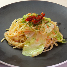 《オイル系》桜エビとキャベツ 柚子胡椒の和風ペペロンチーノ