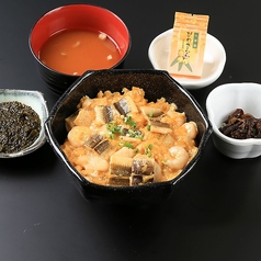 穴子と貝の味噌玉丼