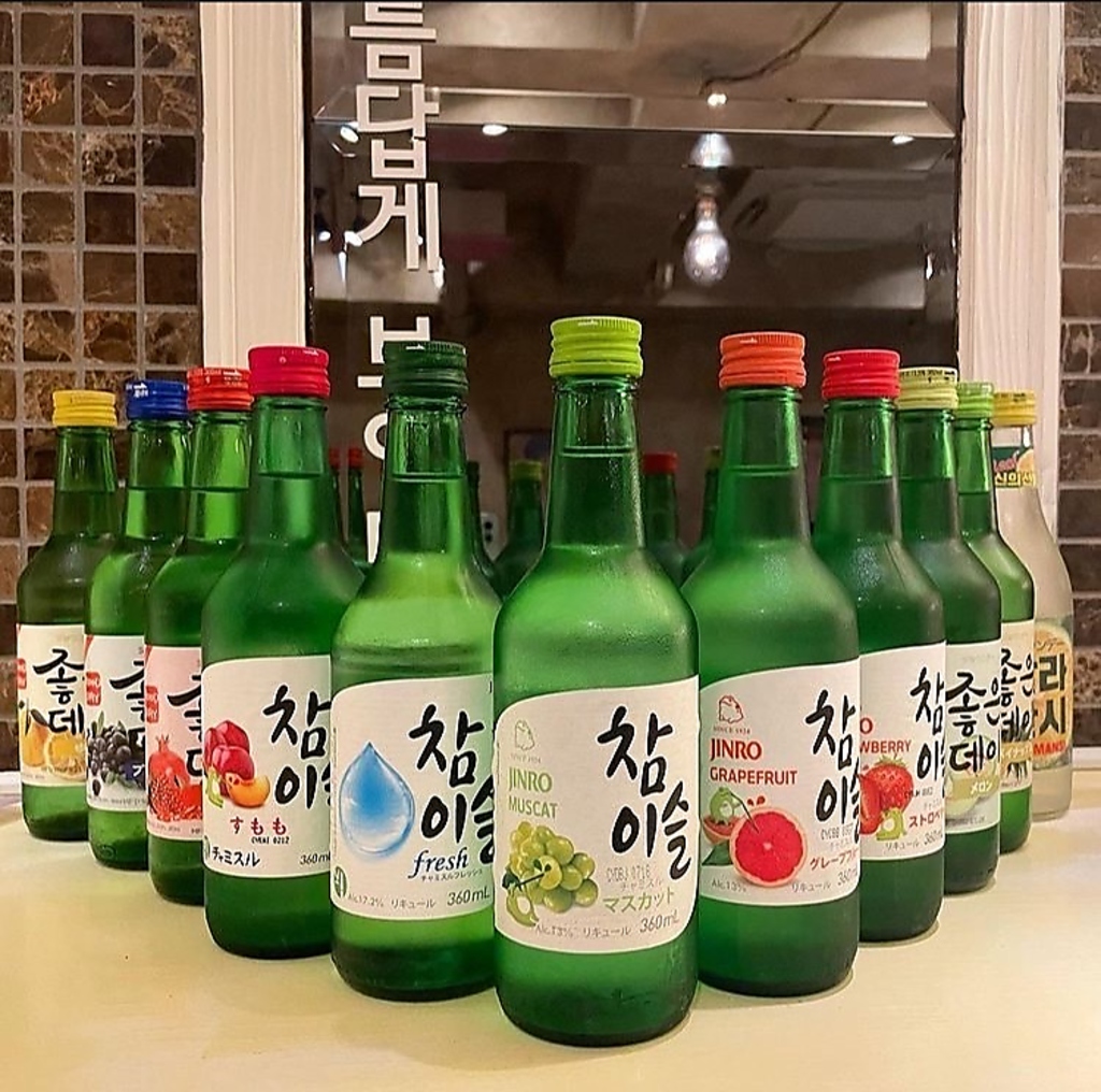 チャミスル種類豊富！ハートの形のショットグラスで♪トルネードもやっちゃいます♪