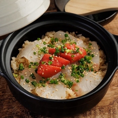真鯛と博多明太子の土鍋御飯