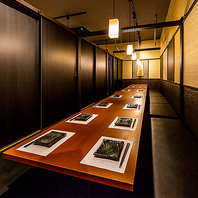 みんなでワイワイ座れる和モダン個室で貸切宴会!