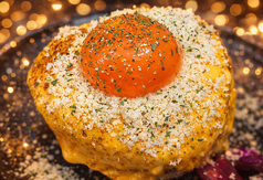 チーズ＆卵黄のせ焼きおにぎり