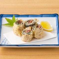【魚介料理】イワシ梅しそ巻き天布羅