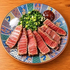 本まぐろレア炙り ～特製薬味添え～