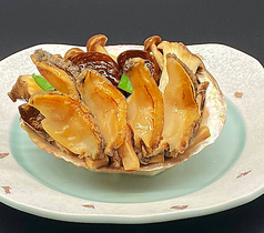 あわびときのこのバター焼き