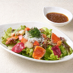温玉のシーザーサラダ/海鮮彩りサラダ