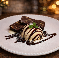 チョコブラウニーwithアイスクリーム