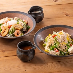 蒸し鶏と豆腐のサラダ