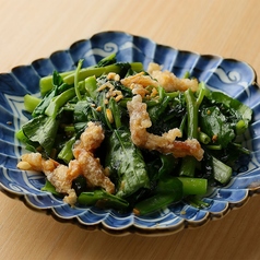 鶏せせりの青菜炒め