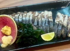 しめ鯖の藁焼き