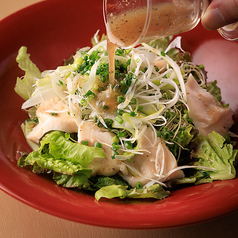 蒸し鶏のねぎ塩サラダ