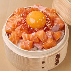 せいろご飯 サーモンいくら