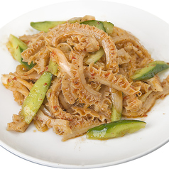干し豆腐の和え物/牛ハチノス和え/イカゲソ焼き