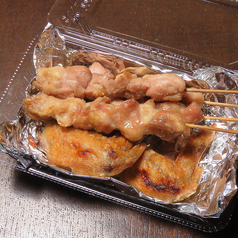 鶏モモ串(塩・タレ・茎わさび)