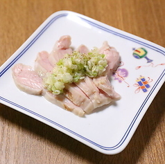 蒸し鶏 ネギ塩ソース