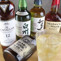 こだわりのウイスキーに合うおつまみ多数ご用意。