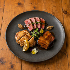牛・豚・鶏の肉3種盛り合わせ