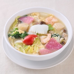 塩味の海鮮汁そば