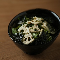 春菊と蓮根のチョレギサラダ