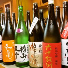 日本各地の日本酒15種類以上あり