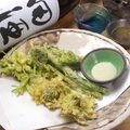 料理メニュー写真 春野菜の天麩羅