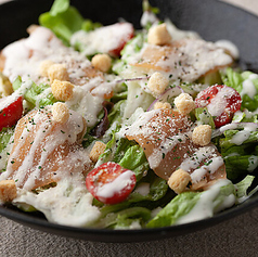 鶏生ハム温玉シーザーサラダ