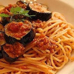 秋限定！秋なすと地鶏のボロネーゼ