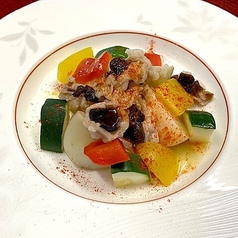 蛸と夏野菜のガリシア風